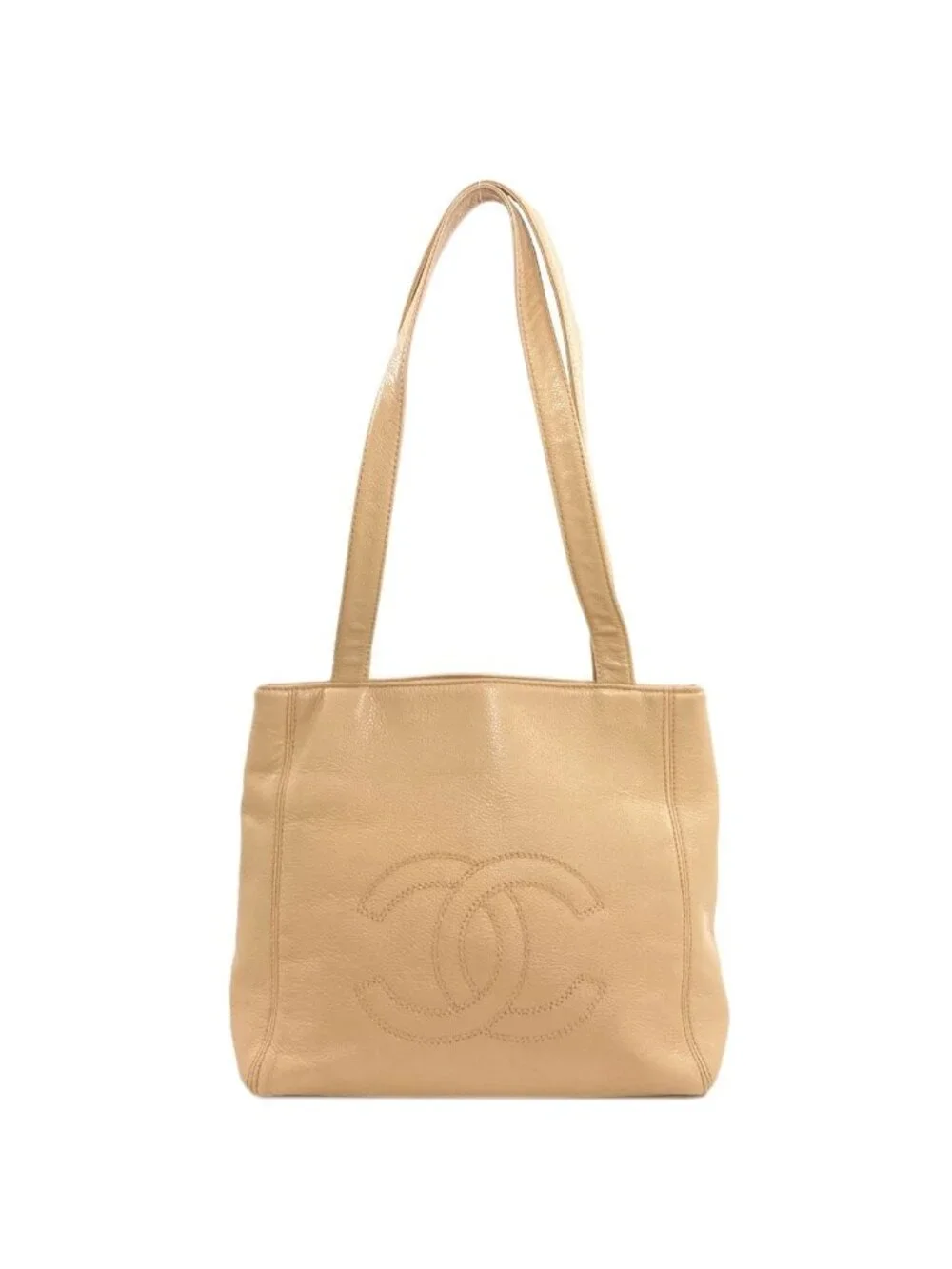 Chanel CC Logo Gold Handbag Grained Calfskin